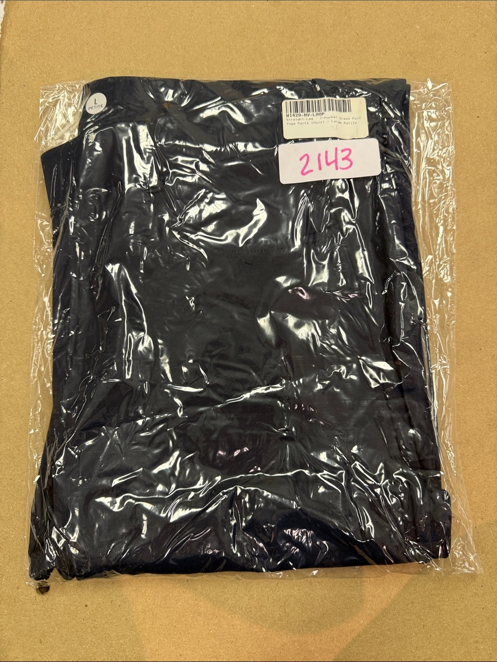 New Betabrand Navy Straight 7 Pocket Dress Pant Yoga Pants Large Petite